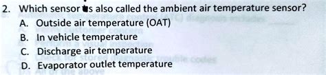 Outside Air Temperature (OAT) sensor problem